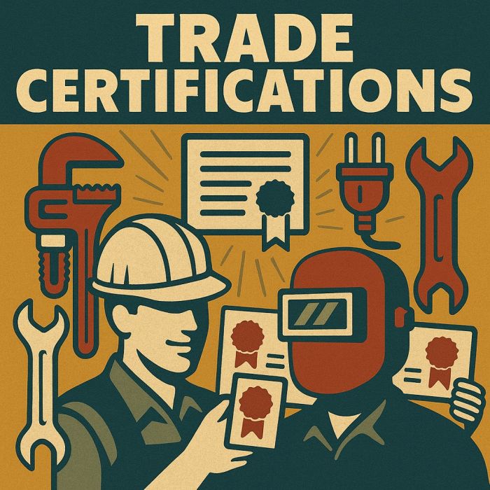 required trades and certifications